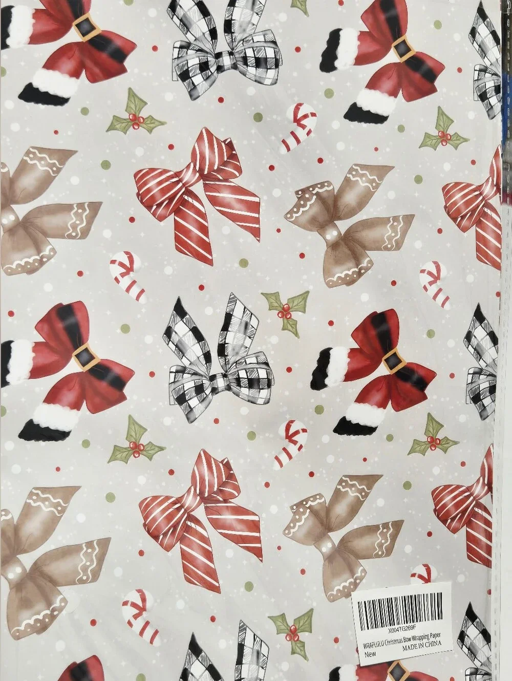 Christmas Bow Wrapping Paper Set 2 Packs 28x40 Jumbo Sheets Holiday Gift Wrap Ne